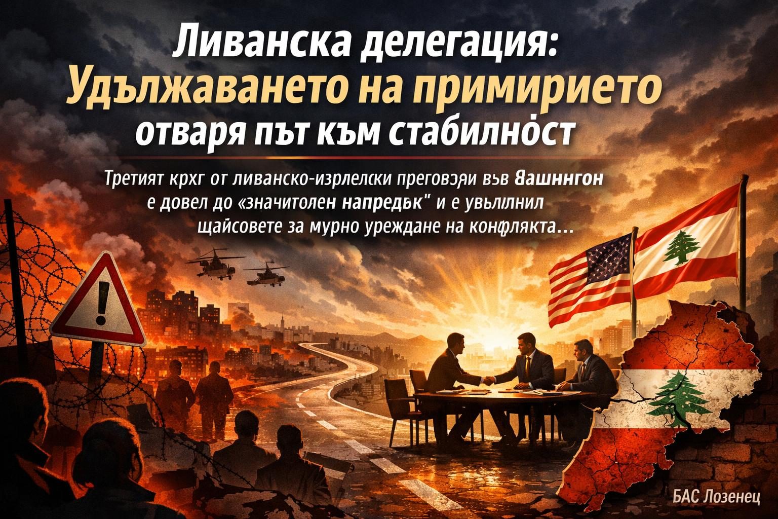 Ливанска делегация: Удължаването на примирието отваря път към стабилност