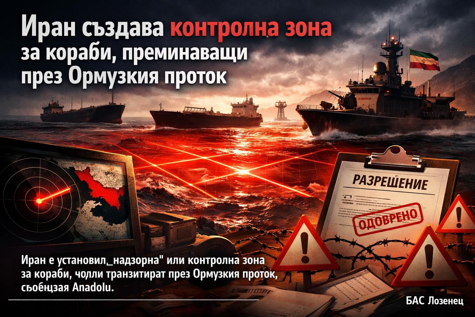 Иран създава контролна зона за кораби, преминаващи през Ормузкия проток