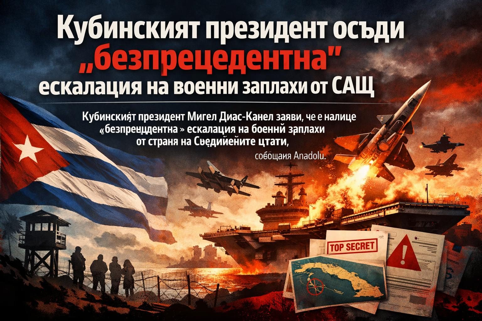 Кубинският президент осъди „безпрецедентна“ ескалация на военни заплахи от САЩ