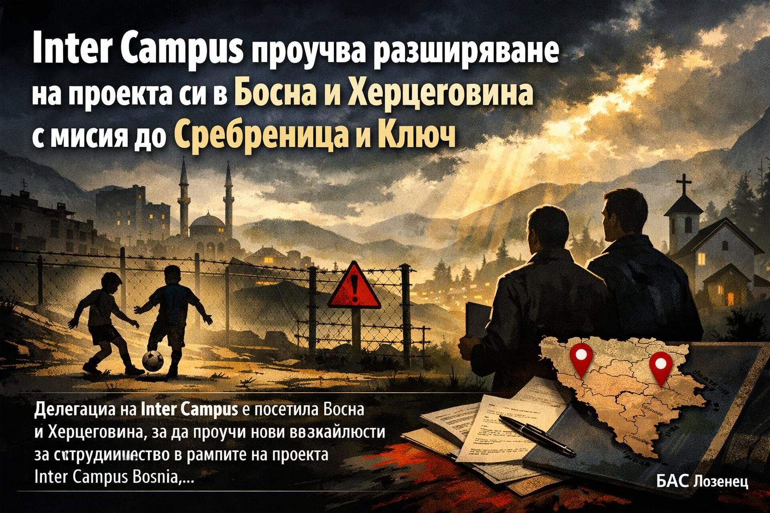Inter Campus проучва разширяване на проекта си в Босна и Херцеговина с мисия до Сребреница и Ключ