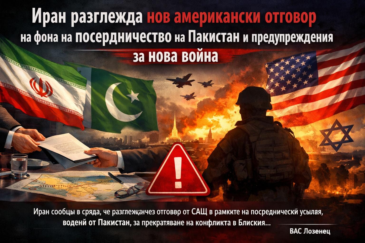 Иран разглежда нов американски отговор на фона на посредничество на Пакистан и предупреждения за нова война