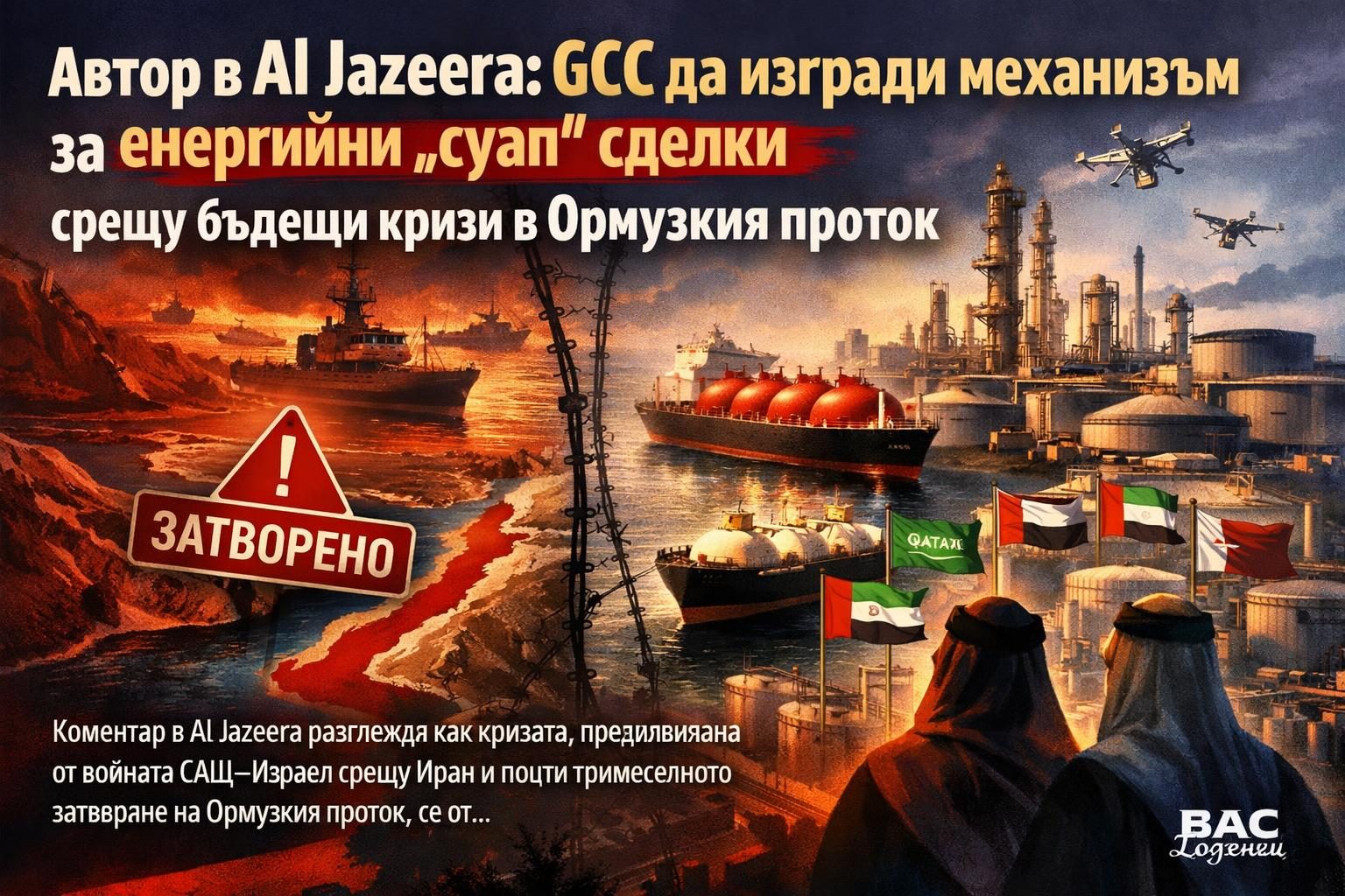 Автор в Al Jazeera: GCC да изгради механизъм за енергийни „суап“ сделки срещу бъдещи кризи в Ормузкия проток