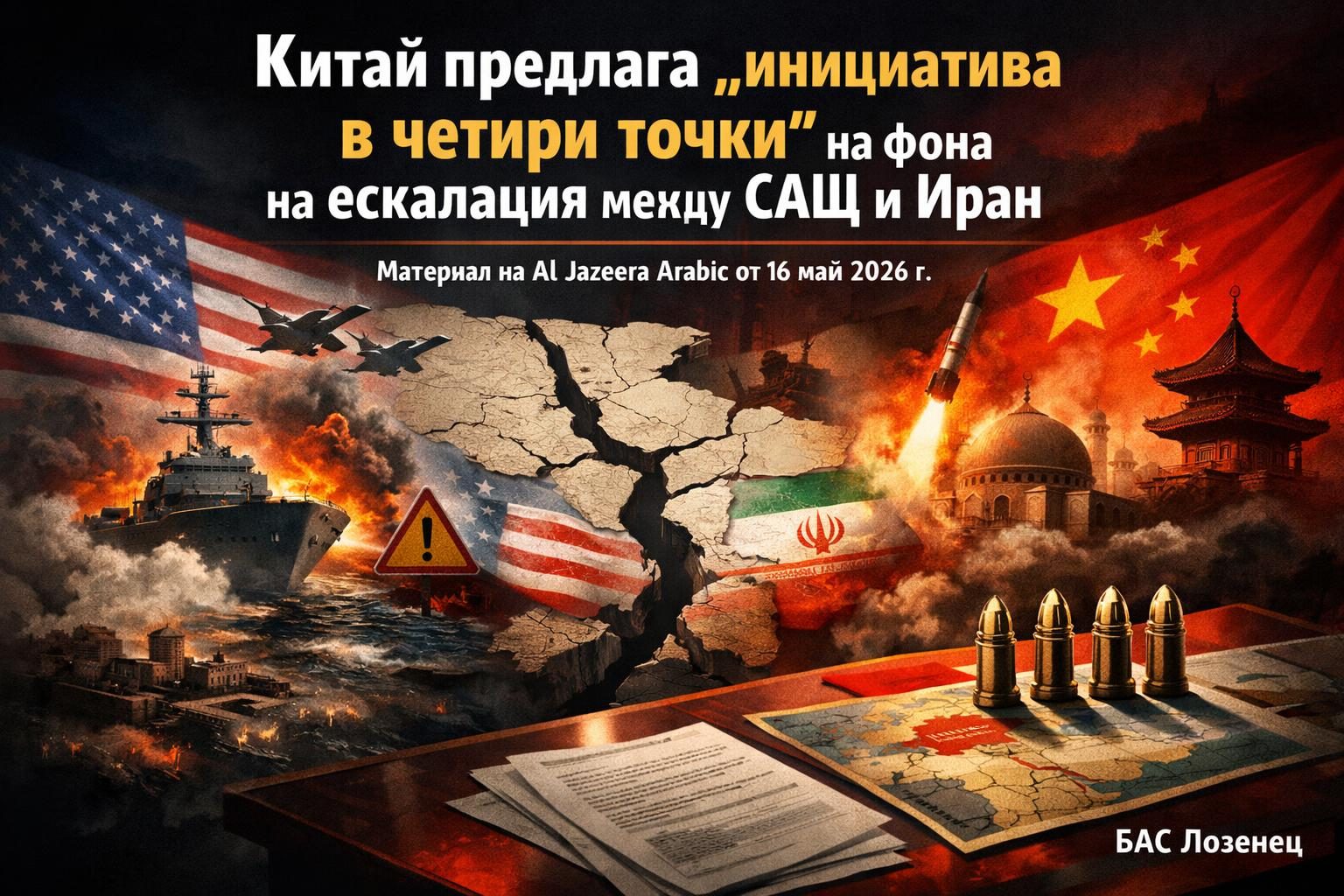 Китай предлага „инициатива в четири точки“ на фона на ескалация между САЩ и Иран