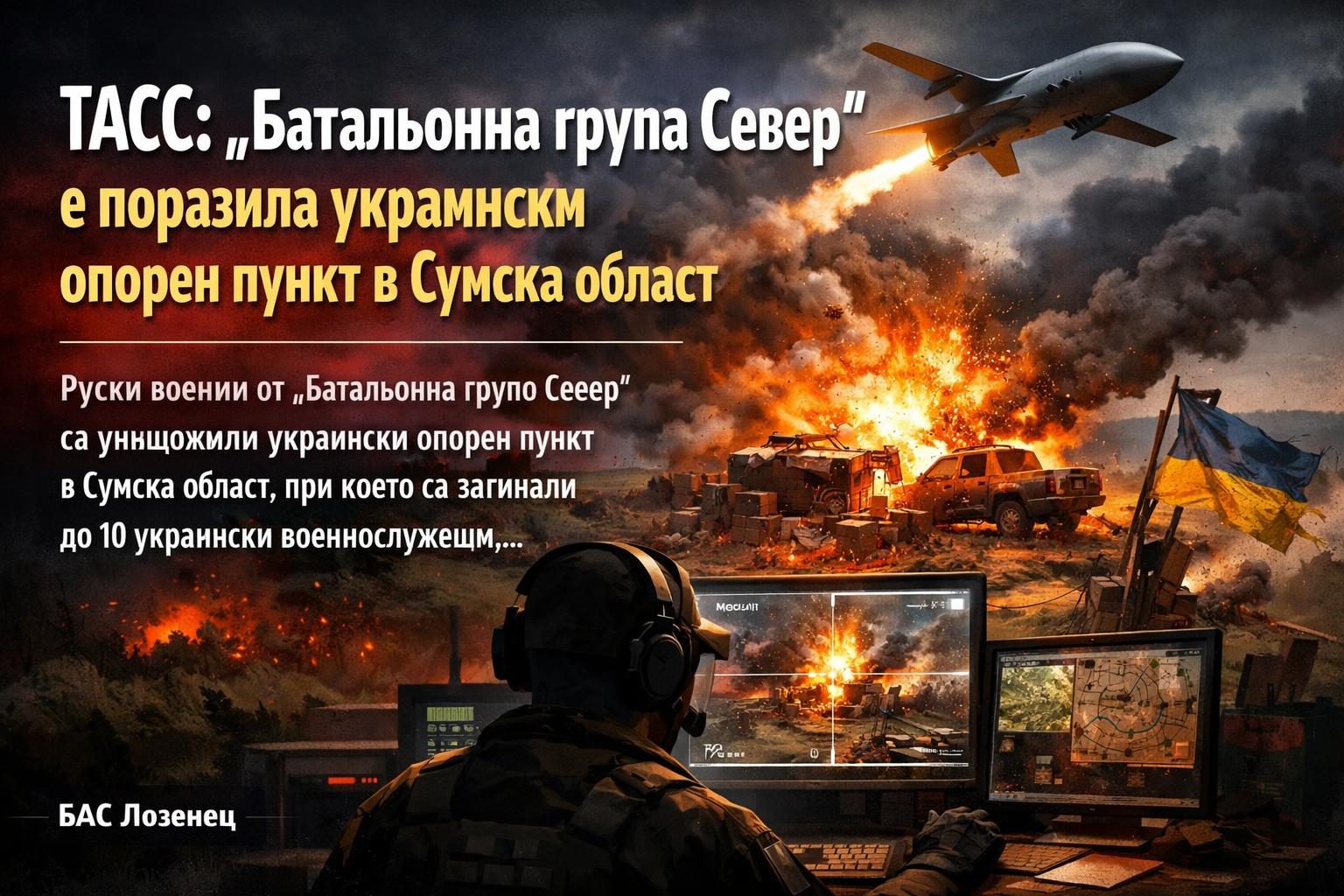 ТАСС: „Батальонна група Север“ е поразила украински опорен пункт в Сумска област