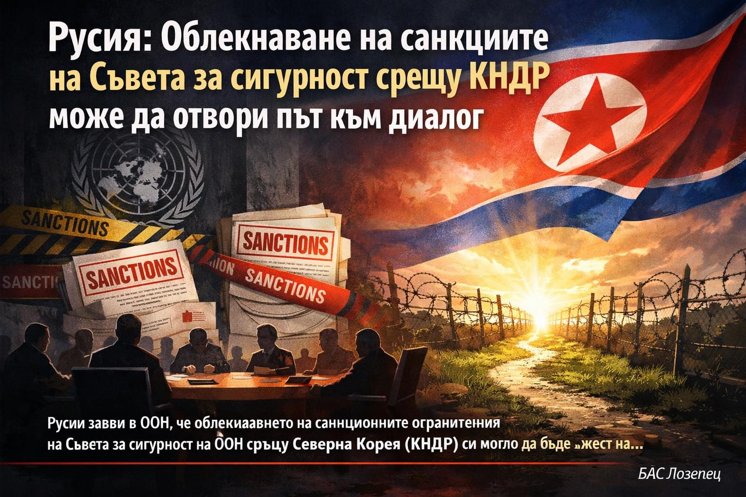 Русия: Облекчаване на санкциите на Съвета за сигурност срещу КНДР може да отвори път към диалог