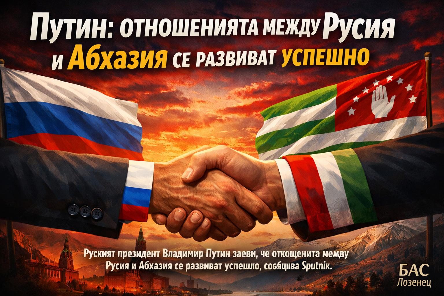 Путин: отношенията между Русия и Абхазия се развиват успешно