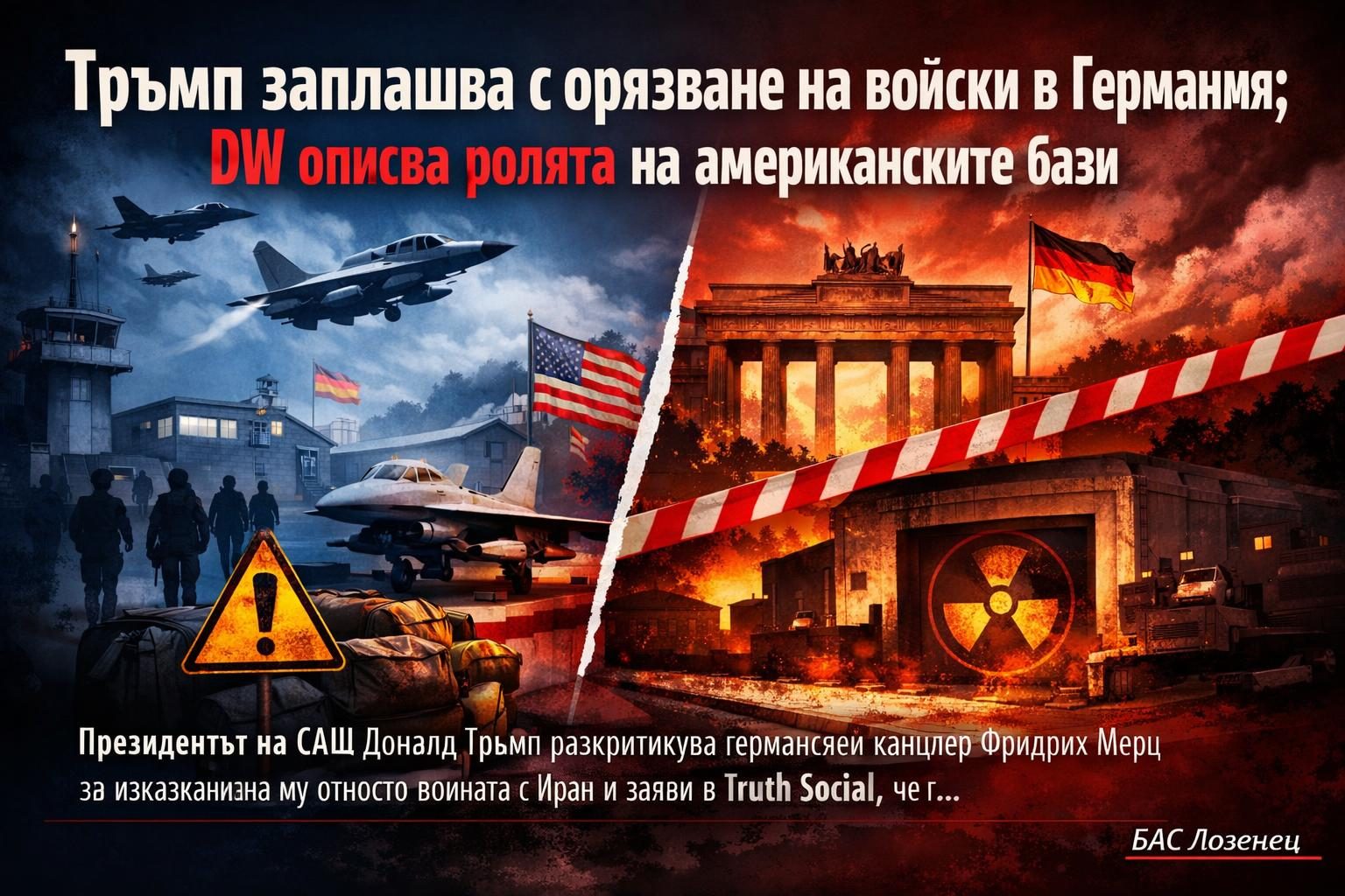 Тръмп заплашва с орязване на войски в Германия; DW описва ролята на американските бази