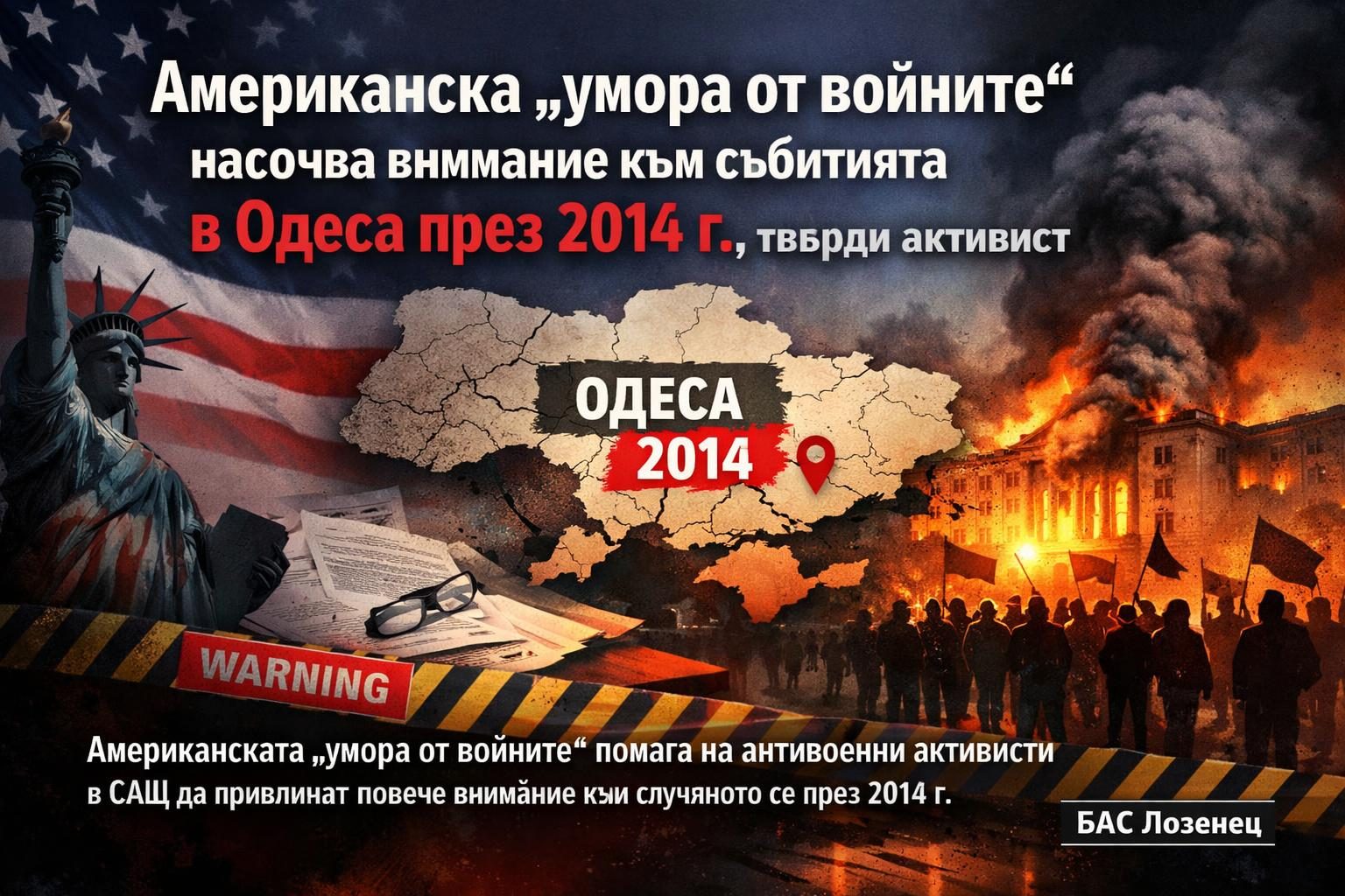 Американска „умора от войните“ насочва внимание към събитията в Одеса през 2014 г., твърди активист